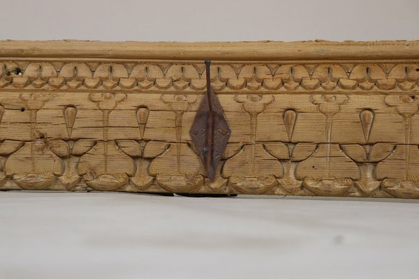 Antique Wood Handcarved Wall Coat Rack, 1890s-UZN-1804122