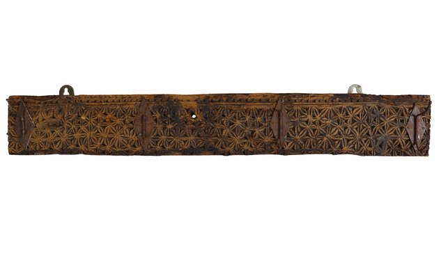 Antique Wood Handcarved Wall Coat Rack, 1890s-UZN-1804119