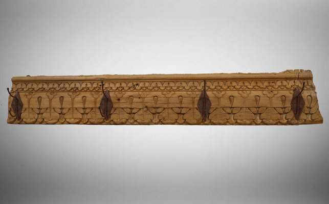 Antique Wood Handcarved Wall Coat Rack, 1890s-UZN-1804122