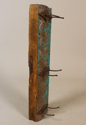 Antique Wood Handcarved Wall Coat Rack, 1890s-UZN-1804124