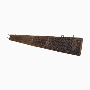 Antique Wood Handcarved Wall Coat Rack, 1890s-UZN-1804118