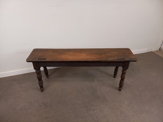 Antique Wooden Bench, 1890s-TUK-2041361