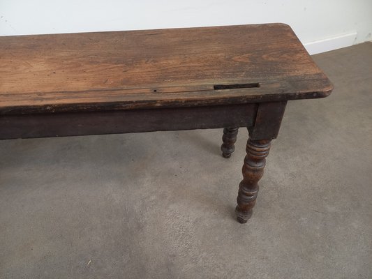 Antique Wooden Bench, 1890s-TUK-2041361