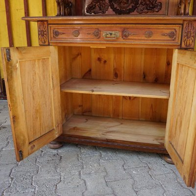 Antique Wooden Carved Cupboard with Several Carvings-KJP-1149265