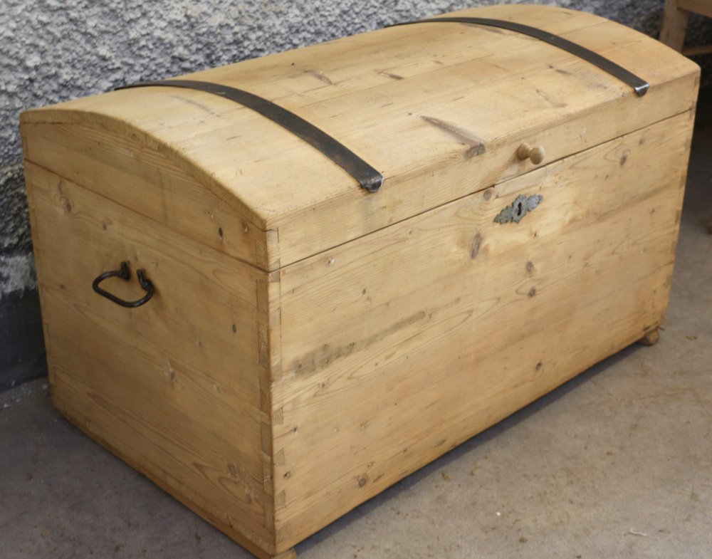 Antique Wooden Chest, 1919