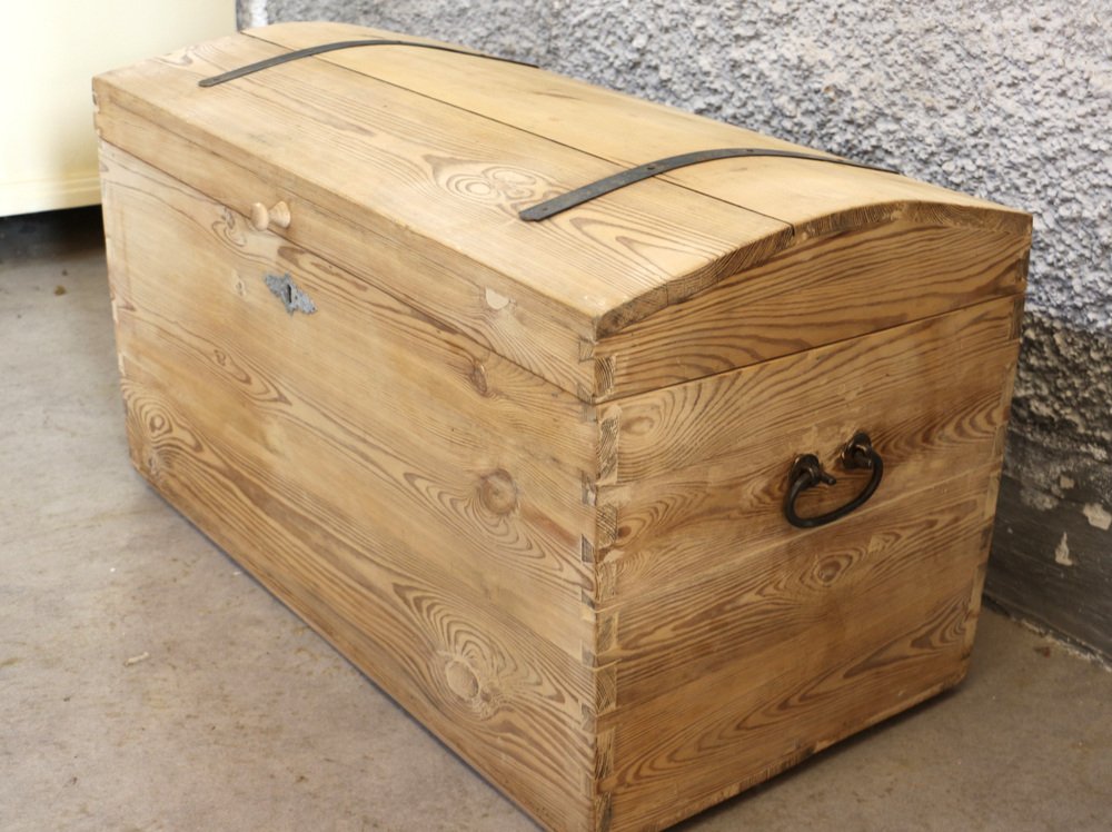 Antique Wooden Chest, 1919