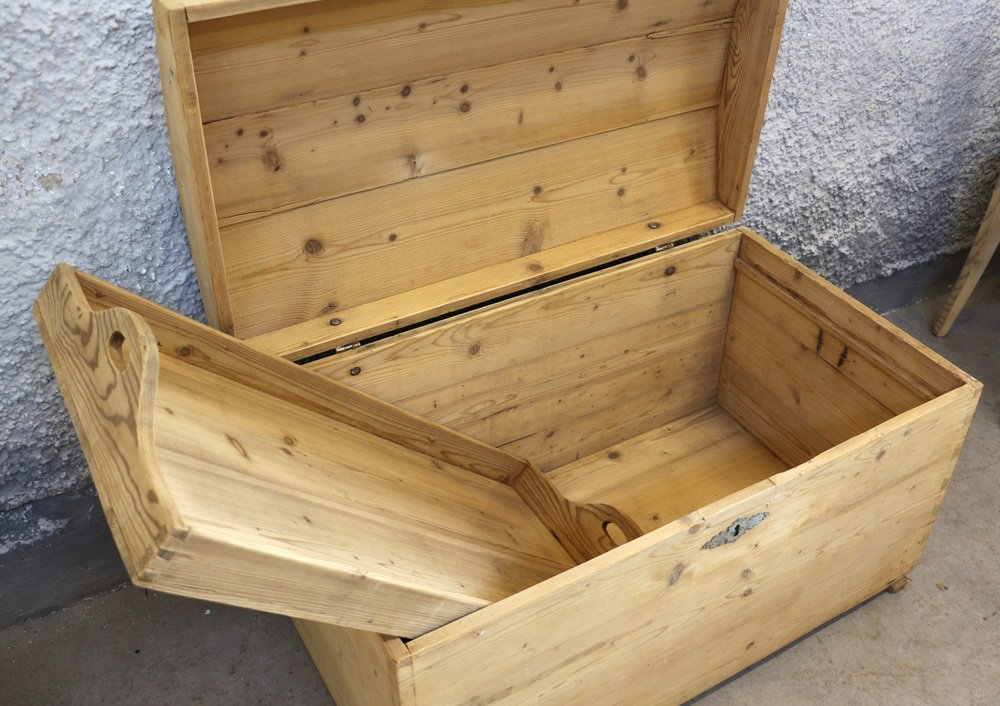 Antique Wooden Chest, 1919