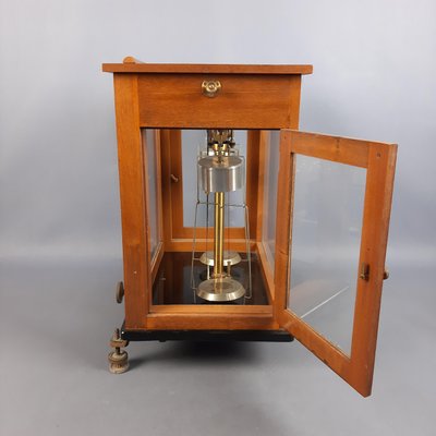 Antique Wooden Glass Pharmacy Scales, 1890s-PWG-2027130