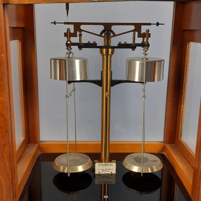 Antique Wooden Glass Pharmacy Scales, 1890s-PWG-2027130