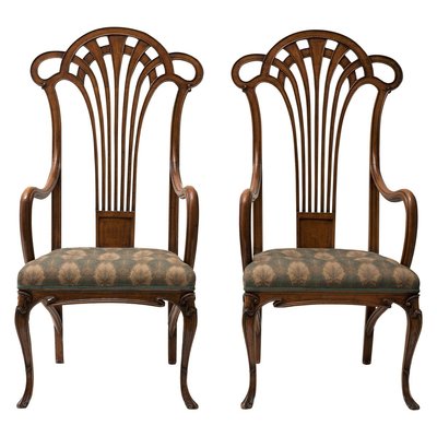 Antique Wooden Liberty Armchairs, Set of 2-ZCI-751976