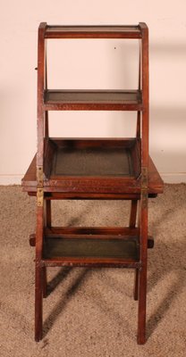 Antique Wooden Library Stepladder-HPU-2035055