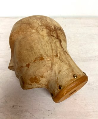 Antique Wooden Milliners Head, 1900s-WZZ-1359282