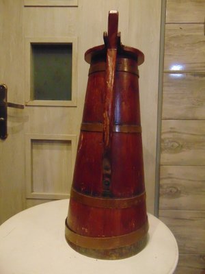 Antique Wooden Water Bottle-CAQ-1089088