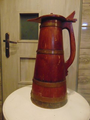 Antique Wooden Water Bottle-CAQ-1089088