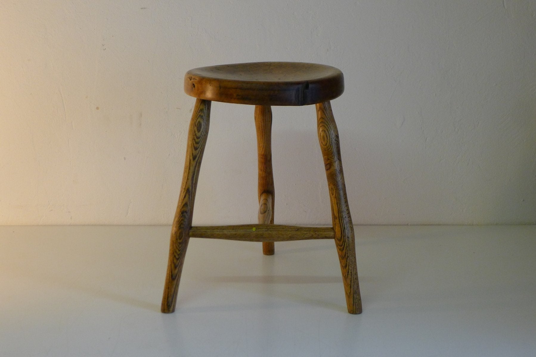 Antique Workshop Stool in Ash and Maple