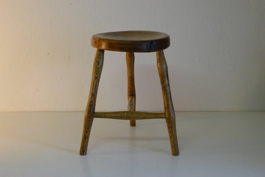 Antique Workshop Stool in Ash and Maple