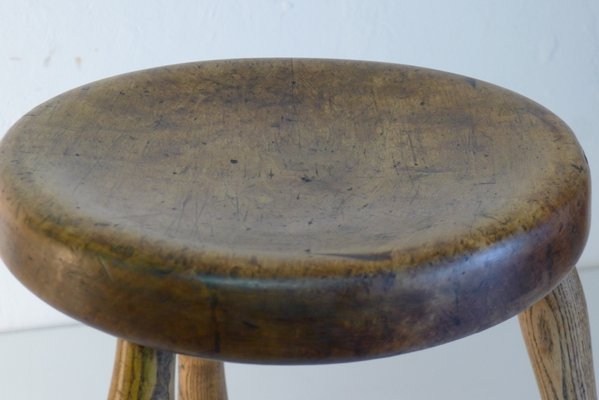 Antique Workshop Stool in Ash and Maple-VRE-832644