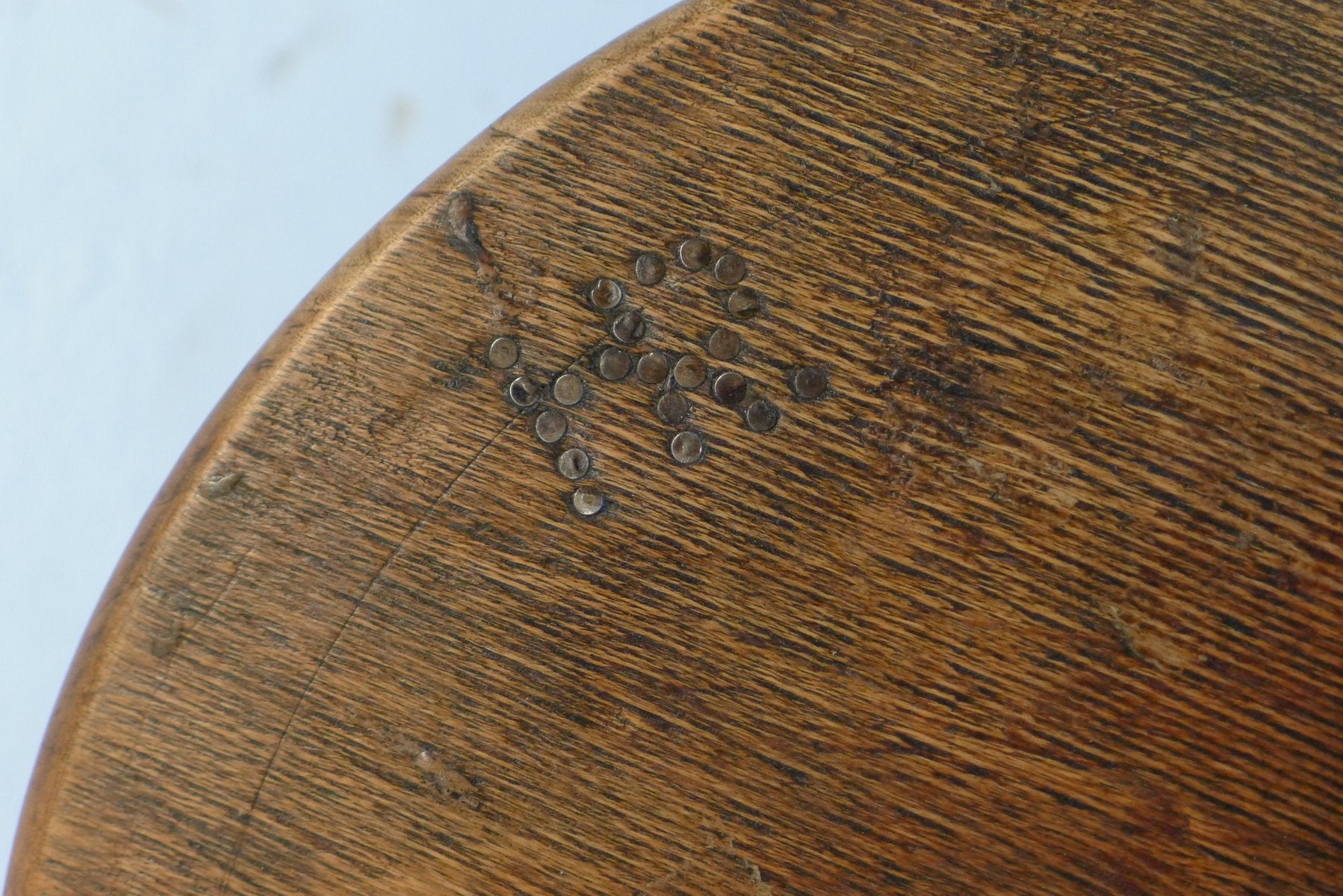 Antique Workshop Stool in Ash and Maple