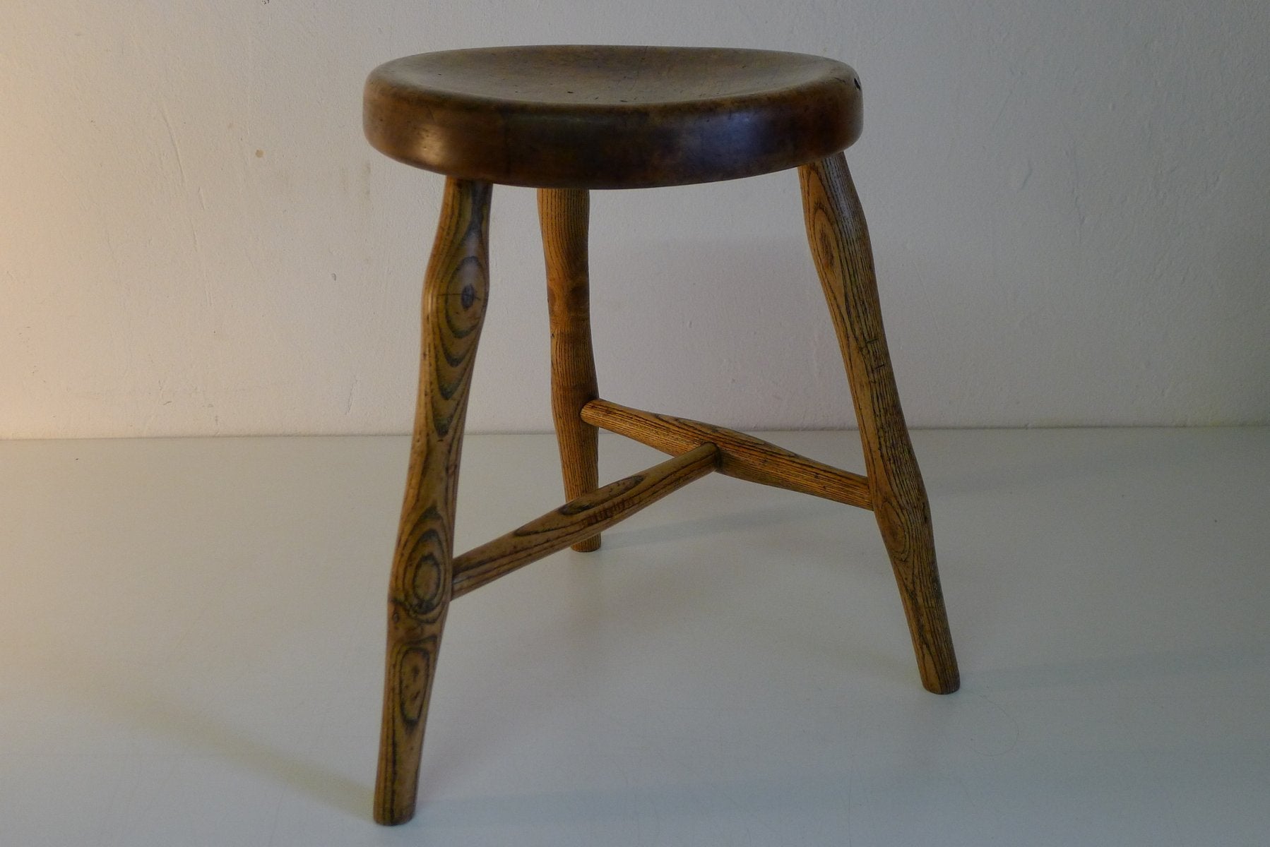 Antique Workshop Stool in Ash and Maple