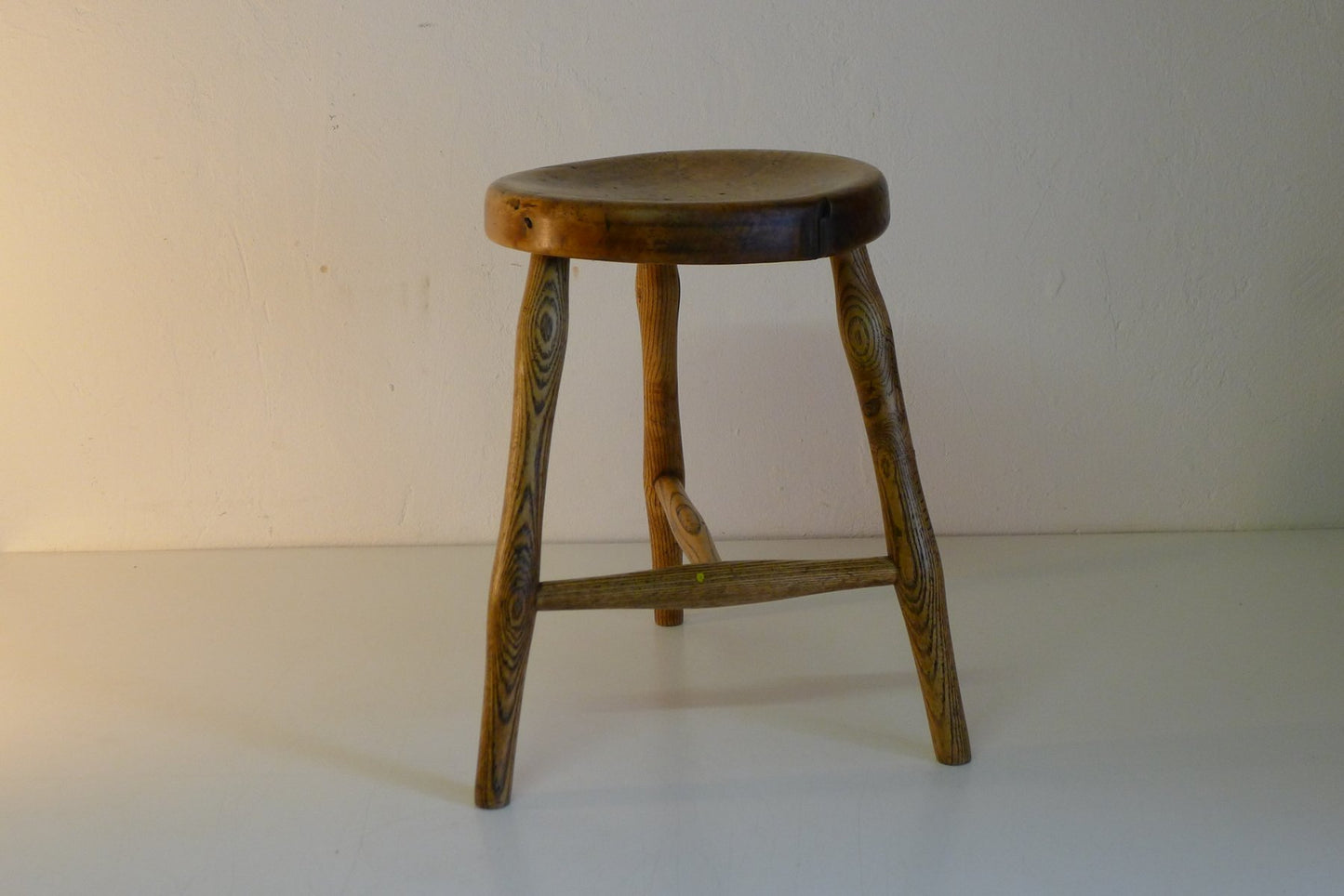 Antique Workshop Stool in Ash and Maple