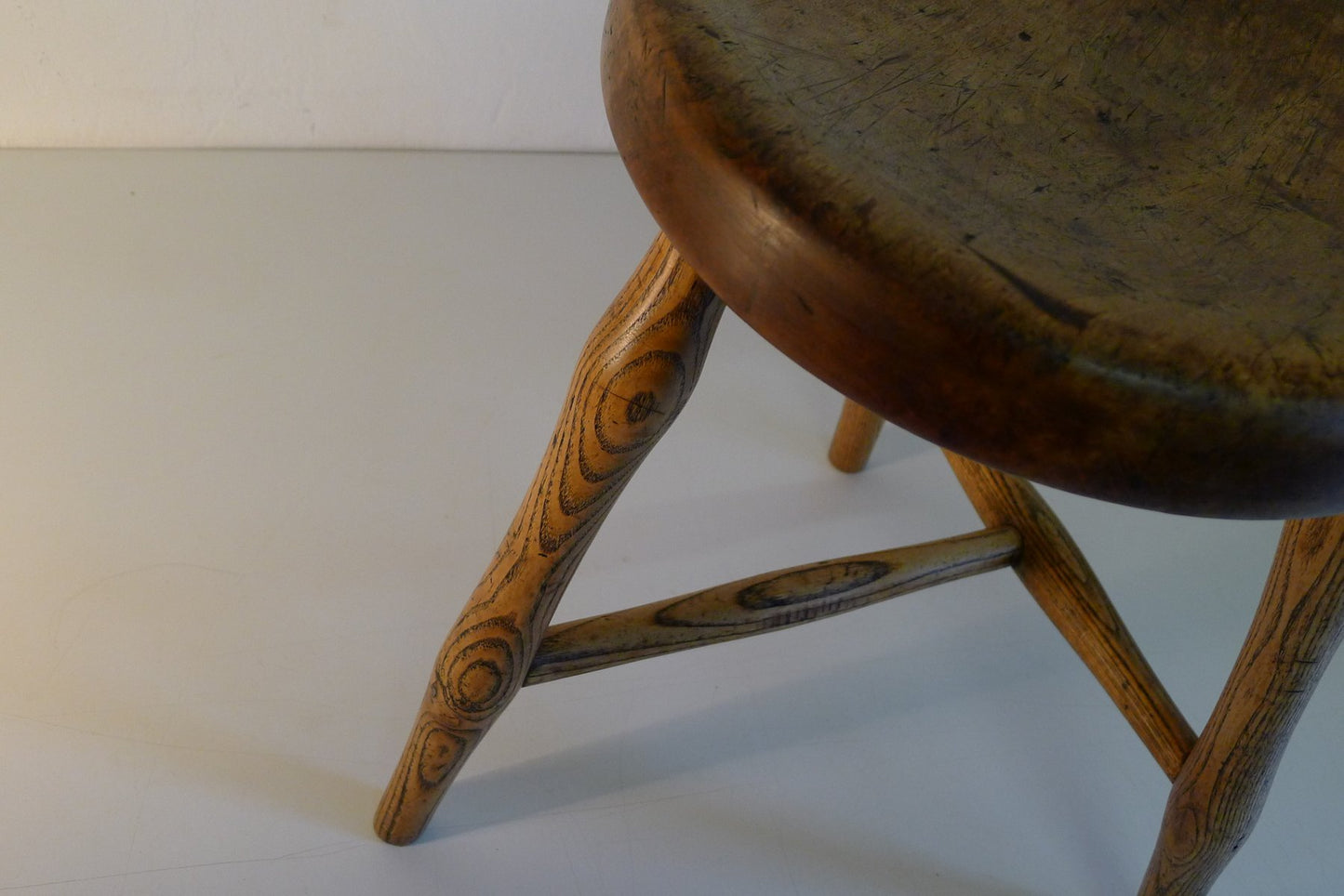 Antique Workshop Stool in Ash and Maple