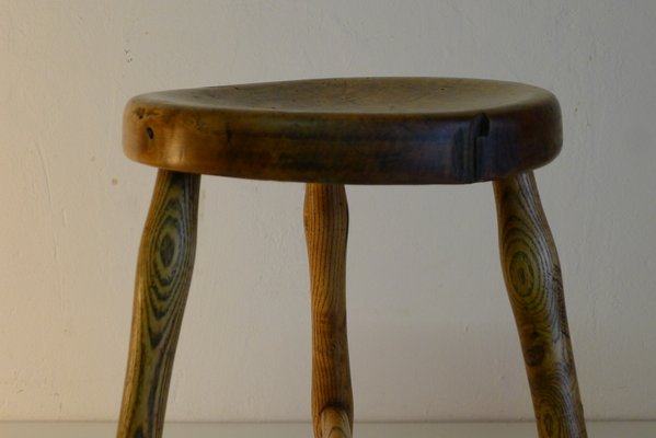 Antique Workshop Stool in Ash and Maple-VRE-832644