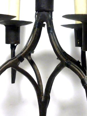 Antique Wrought Iron Candle Holder Table Lamp-GKB-841374