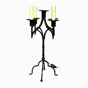 Antique Wrought Iron Candle Holder Table Lamp-GKB-841374