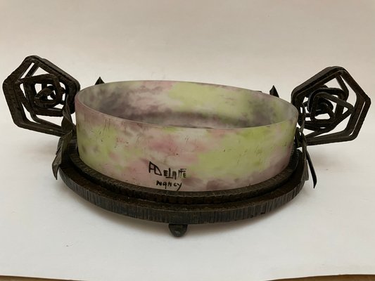 Antique Wrought Iron Fruit Bowl by André Delatte-SDV-837362