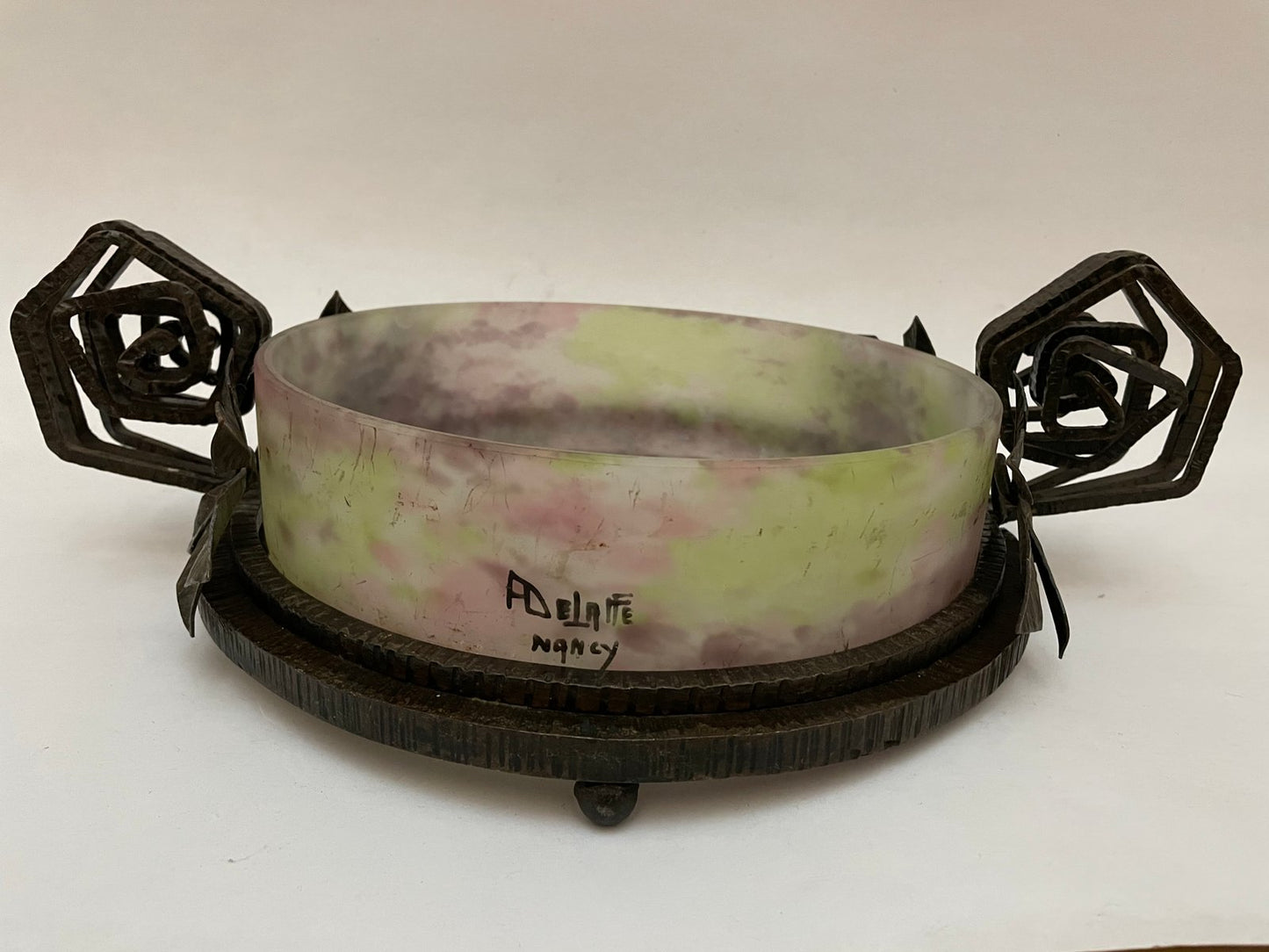 Antique Wrought Iron Fruit Bowl by André Delatte