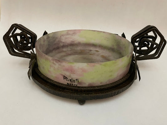 Antique Wrought Iron Fruit Bowl by André Delatte