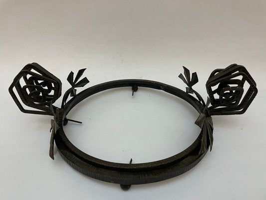 Antique Wrought Iron Fruit Bowl by André Delatte-SDV-837362