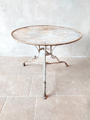 Antique Wrought Iron Garden Table, 1890s-TDA-1822854