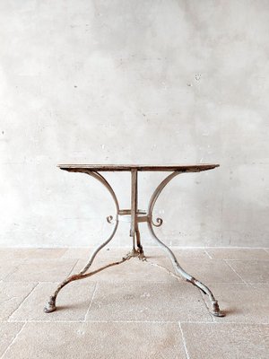 Antique Wrought Iron Garden Table, 1890s-TDA-1822854