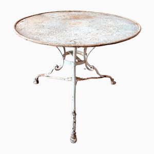 Antique Wrought Iron Garden Table, 1890s-TDA-1822854