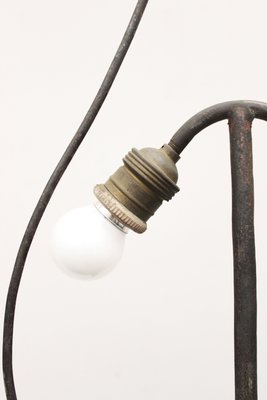 Antique Wrought Iron Ground Lamp, 1890s-IJR-1426134