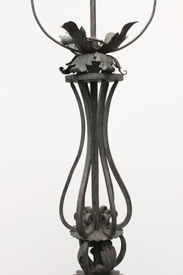 Antique Wrought Iron Ground Lamp, 1890s-IJR-1426134