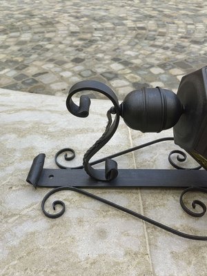 Antique Wrought Iron Lantern Wall Light-ZFY-1789285