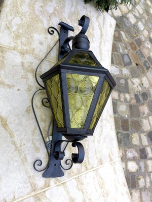 Antique Wrought Iron Lantern Wall Light-ZFY-1789285