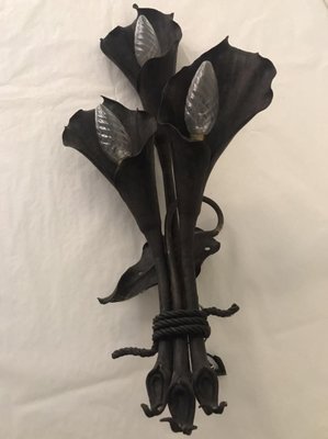 Antique Wrought Iron Sconce-YVY-689292