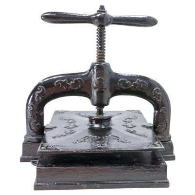 Antique Wrought Iron Workshop Book Press, France, 1850s-RIU-1361454