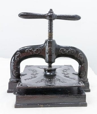 Antique Wrought Iron Workshop Book Press, France, 1850s-RIU-1361454