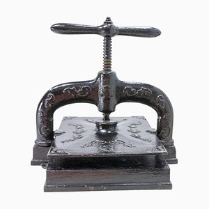 Antique Wrought Iron Workshop Book Press, France, 1850s-RIU-1361454