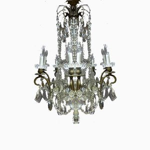 Antique XIX Bronze and Crystal Chandelier-WSV-605298