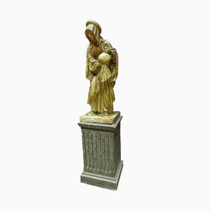 Antique XIX Saint Martha Statue-WSV-605282