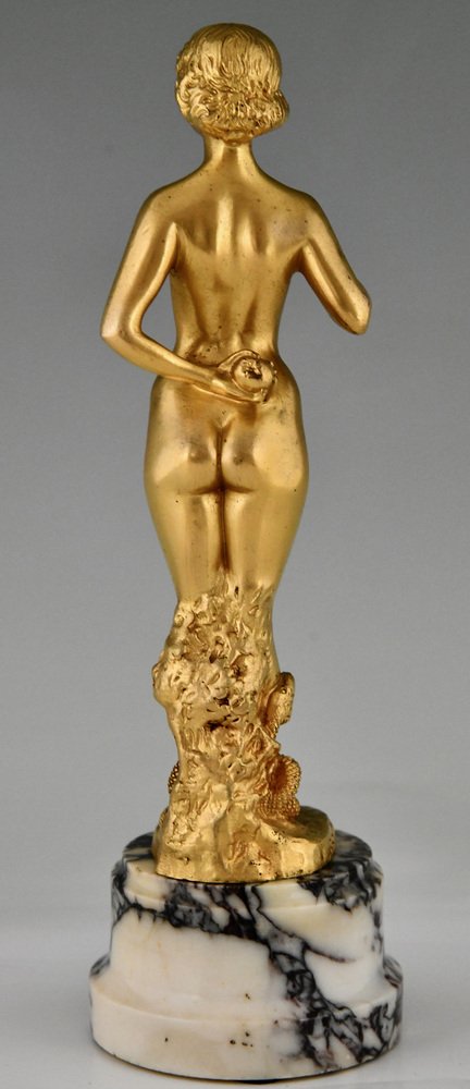 Antoine Bofill, Art Nouveau Nude Sculptures, 1905, Bronzes on Marble Bases, Set of 2