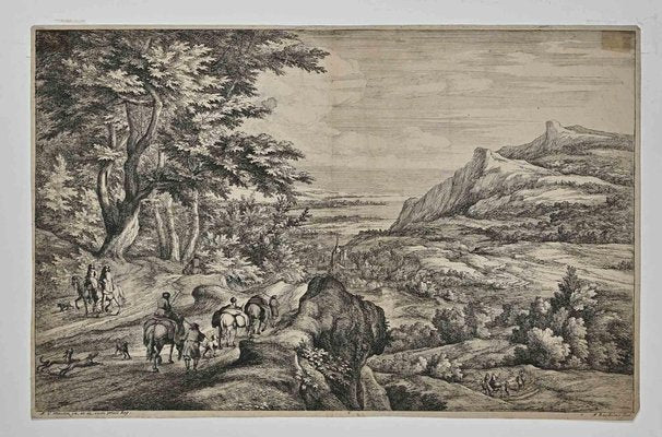 Antoine-François Bauduins, Le Couvent dans la Vallée, Etching, 17th Century-ZCI-1759326