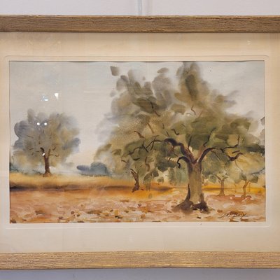 Antoni De Paula Boix, Landscape, 1960s, Watercolor-NUC-2041858