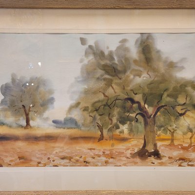 Antoni De Paula Boix, Landscape, 1960s, Watercolor-NUC-2041858