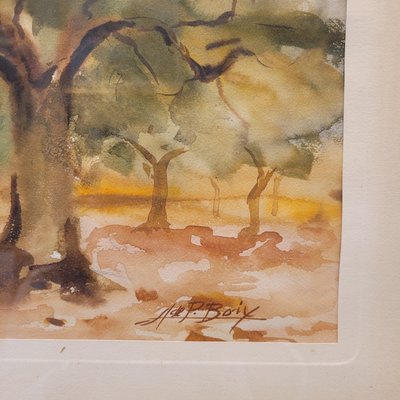 Antoni De Paula Boix, Landscape, 1960s, Watercolor-NUC-2041858